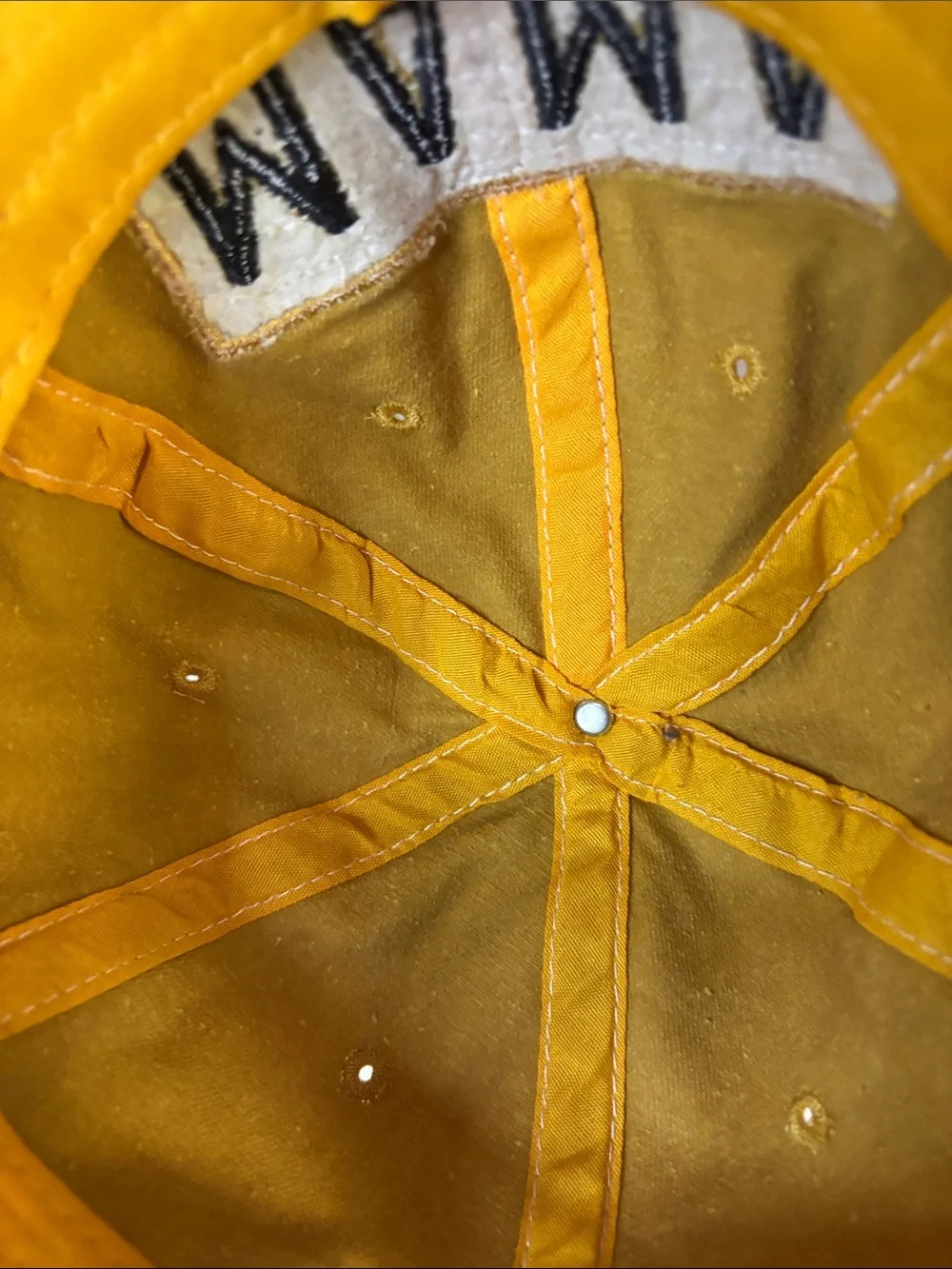 Mama Embroidered Tie Dye Hat- Mustard